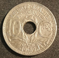 FRANCE - 10 CENTIMES 1939 - Maillechort Avec Points Avant Et Après La Date - Lindauer - Gad 287 - KM 889.1 - 10 Centimes