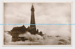 C007864 Rough Sea Showing Tower. Blackpool. 4. Excel Series. RP - Welt