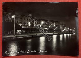 Cartolina - Siracusa - Foro Vittorio Emanuele II - Notturno - 1958 - Siracusa