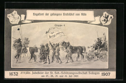 AK Solingen, 275jähr. Jubelfeier Der St. Seb.-Schützengesellschaft 1907, Engelbert Der Gefangene Erzbischof Von Köln  - Hunting