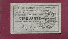 020624C - Bon Communal Région De RIMOGNE 0fr50 Cinquante Centimes - Bonds & Basic Needs