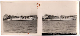ROUMANIE / ROMANIA - GALATI : THE ROYAL YACHT " STEFAN CEL MARE "  Sur / On DANUBE - STEREO PHOTO ~ 1928 (an379) - Boats