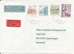 Yugoslavia Air Mail Cover Sent Express To Denmark 26-9-1982 Topic Stamps - Lettres & Documents