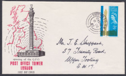 GB Great Britain 1965 FDC The Post Office Tower, Postal Service, Opening Of GPO, First Day Cover - Lettres & Documents