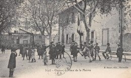 GIGNAC-la-Nerthe (Bouches-du-Rhône) - Place De La Mairie - Voyagé 1909 (2 Scans) - Autres & Non Classés