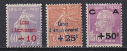 France: Y&T N° 249/51. *, MH, Neuf(s) Avec Charnière(s) (voir Scans) TB ! ! - 1927-31 Caisse D'Amortissement