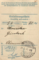 H3066 - Oberlichtenau BZ Chemnitz Einlieferungsschein Stempel - Lettres & Documents