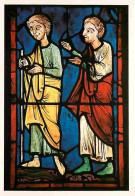 18 - Bourges - La Cathédrale Saint Etienne - Vitrail De Sainte Marie L'Egyptienne - Détail : Deux Voyageurs - Art Vitrau - Bourges