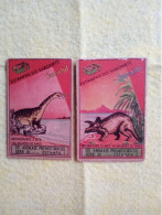 Cromo (2)eucalol SOAP Better No Postcard Rare Prehistoric Animal.triceraptos.nothosaurio.6*9cmt.late Post.reg Letter E7. - Prehistorics