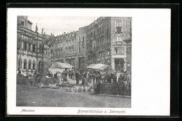 AK Meerane, Bismarckstrasse Mit Jahrmarkt  - Other & Unclassified