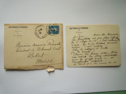 2024 - 2175  Lettre Au Départ Du Cabinet Du Sous-Préfet De Valenciennes Adressée à Maurice PARROCHE  (Maroc)  1922 - Unclassified