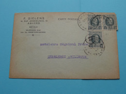 F. SIELENS Rue Jonghelinck 19 ANVERS - Métaux ( Briefkaart/Drukwerk Met PUBLI ) Anno 1925 > Charleroi ( Zie Scans ) ! - Antwerpen