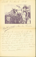 Guerre 14 Papier à Lettre Publicitaire Allégorie Victoire Soldats Alliés Bateaux Dirigeable Drapeau Canon Byrrh Vin - WW I