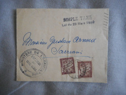 Lettre Du 31/12/1942 Pour Genie Rural Avec Timbre Taxe De 1 Franc Et Un De 0,50 Pour Sarrians 84 Port Gratuit - Unclassified