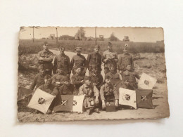 Carte Postale Ancienne Photographie Groupe De Militaires Borgerhout Phot. Van Camp. Van Geertstraat - Régiments