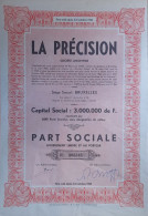 S.A. La Précision - 1951 - Bruxelles - Textile