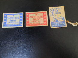 3 Old Matchbox Label Szovjet Film Unneppe 1960 - Matchbox Labels