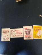 4  Old Matchbox Label Berliner Bären Lotterie - Boites D'allumettes - Etiquettes