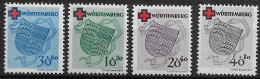 Allemagne/ZOF/Würtemberg YT N° 38/41 Neufs ** MNH. TB - Württemberg