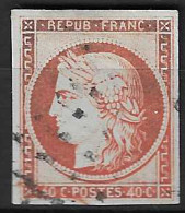 France YT N° 5 Oblitéré. TB Et Signé Brun. - 1849-1850 Ceres