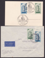 MiNr 241/2 "Europa", 1956, Luftpostbrief Mit Pass. ESSt. "Bonn" Und AK Mit ESSt "Berlin" - 1948-1960