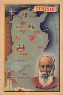 Tunisie - Carte Géographique De La Colonie - Cardinal Lavigerie - Ed. Moullot  - Tunisie