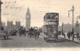 England - LONDON Westminster Bridge Publisher Levy LL. 277 TRAM - Autres & Non Classés