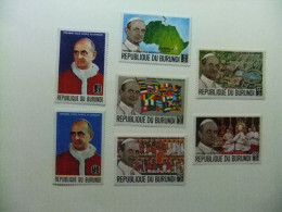58 BURUNDI 1969 / PAPA PABLO VI / YVERT 330 / 336 ** MNH - Unused Stamps