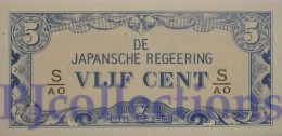 NETHERLANDS INDIES 5 CENTS 1942 PICK 120c UNC - Dutch East Indies
