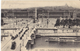 75 PARIS 08 - Panorama Vers La Place De La Concorde - Ciculée 1908 - Places, Squares