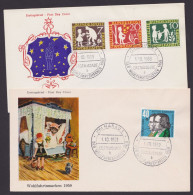 MiNr 322/5 "Wohlfahrt", 1959, 2 Pass. Briefe, Je ESSt. - 1948-1960