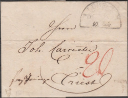 375 - 10.07.1821 - Lettera Da Lubecca A Trieste. Al Verso Annullo Di Arrivo. - Préphilatélie