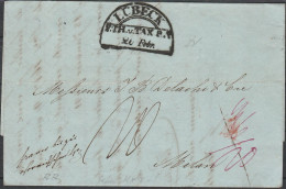376 - 25.02.1841 - Lettera Da Lubecca A Milano. Al Verso Annullo Di Arrivo. - Préphilatélie
