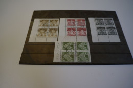Berlin 4 Werte Aus Bauwerke Z.Teil Eckrand, Viererblocks Gestempelt Frankfurt (27353) - Used Stamps