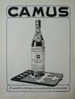 PUBLICITE Papier - PUB - Cognac Camus - Advertising