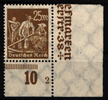 Deutsches Reich 242 Pln Postfrisch Plattennummer 2 #NL645 - Autres & Non Classés