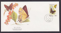 St. Lucia Karibik Fauna Chlorostrymon Schmetterling Schöner Künstler Brief - St.Lucie (1979-...)
