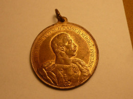 Saarbrücker Kriegerverein,gott Mit Uns,Wilhelm II Deutsch Kaiser König Preuss, Ancienne Médaille Militaire, Militaria. - Deutsches Reich