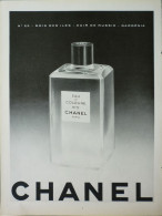 PUBLICITE Papier - PUB - Eau De Cologne Chanel N°5 - Publicités