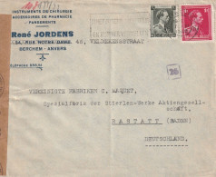 Belgique Carte Censurée Pour L'Allemagne 1940 - Lettres & Documents