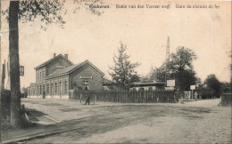 BELGIQUE - Eeckeren - Statie Van Den Yzeren Weg - Gare Du Chemin De Fer - Vue Sur L'entrée - Carte Postale Ancienne - Antwerpen