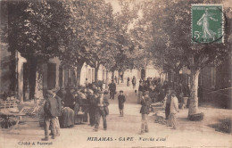 MIRAMAS-Gare (Bouches-du-Rhône) - Marché D'été - Voyagé 1918 (2 Scans) - Autres & Non Classés