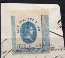 Ex Lombardo Veneto - Marca Da Bollo Su Frammento - Revenue Stamps