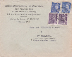 Lettre LA ROCHELLE-17 Pour St CESAIRE-17, Timbre Type Mercure  Sur Lettre, Cachet - 1921-1960: Période Moderne