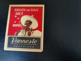 1 Big Old Matchbox Label Vanneste Roeselare - Boites D'allumettes - Etiquettes