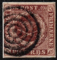 Danmark, Fire RBS 1851 Brown Cancel 63 Skanderborg - Used Stamps