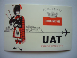 Avion / Airplane / U.A.T. / Paris - Edimbourg / URBAINE_VIE / Publi Voyage - 1946-....: Ere Moderne