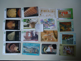 JAPAN  USED TICKETS METRO BUS TRAINS CARDS    LOT OF 16  FREE SHIPPING ART PAINTINGS - Japan