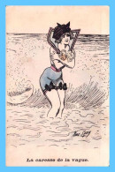 CPA - Baigneuse - Illustrateur (X. Sager) - La Caresse De La Vague - Sager, Xavier