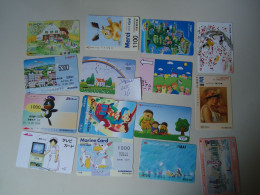 JAPAN  USED TICKETS METRO BUS TRAINS CARDS    LOT OF 15  FREE SHIPPING COMICS - Japon